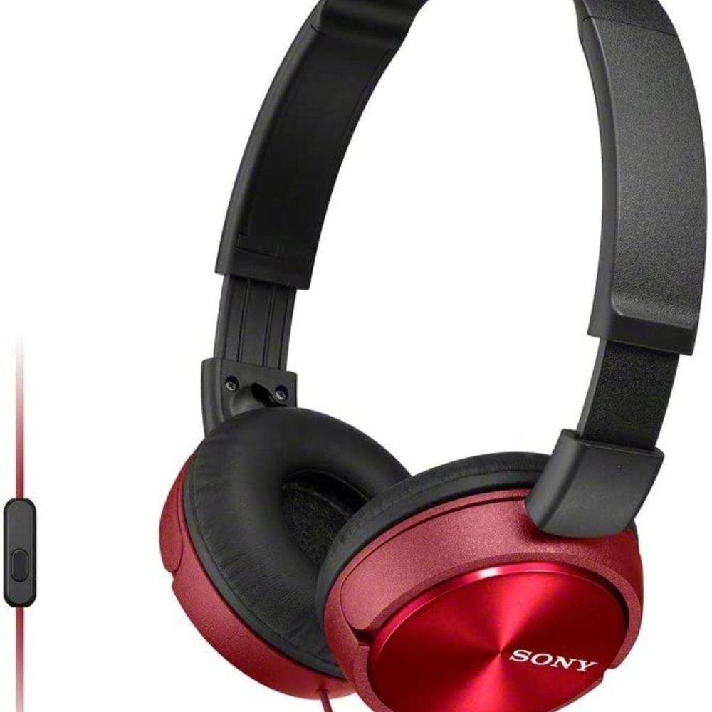 Sony Metallic Red Foldable Wired Headphones NWT - Picture 4 of 5